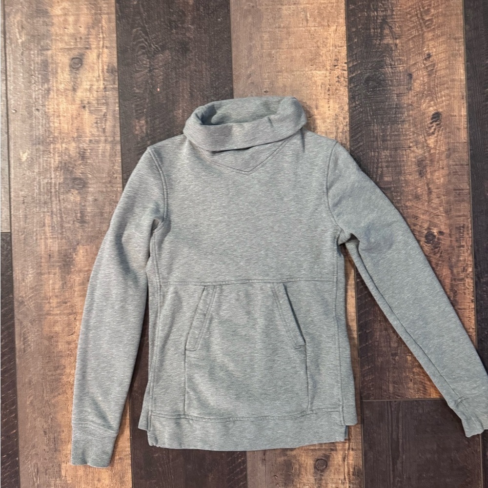 lululemon Gray Cowl Neck Pullover Hoodie Sweatshirt Size 2